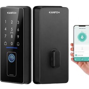 KANFOX Keyless Entry Door Lock Smart Lock for Front Door with Doorbell Fingerpri